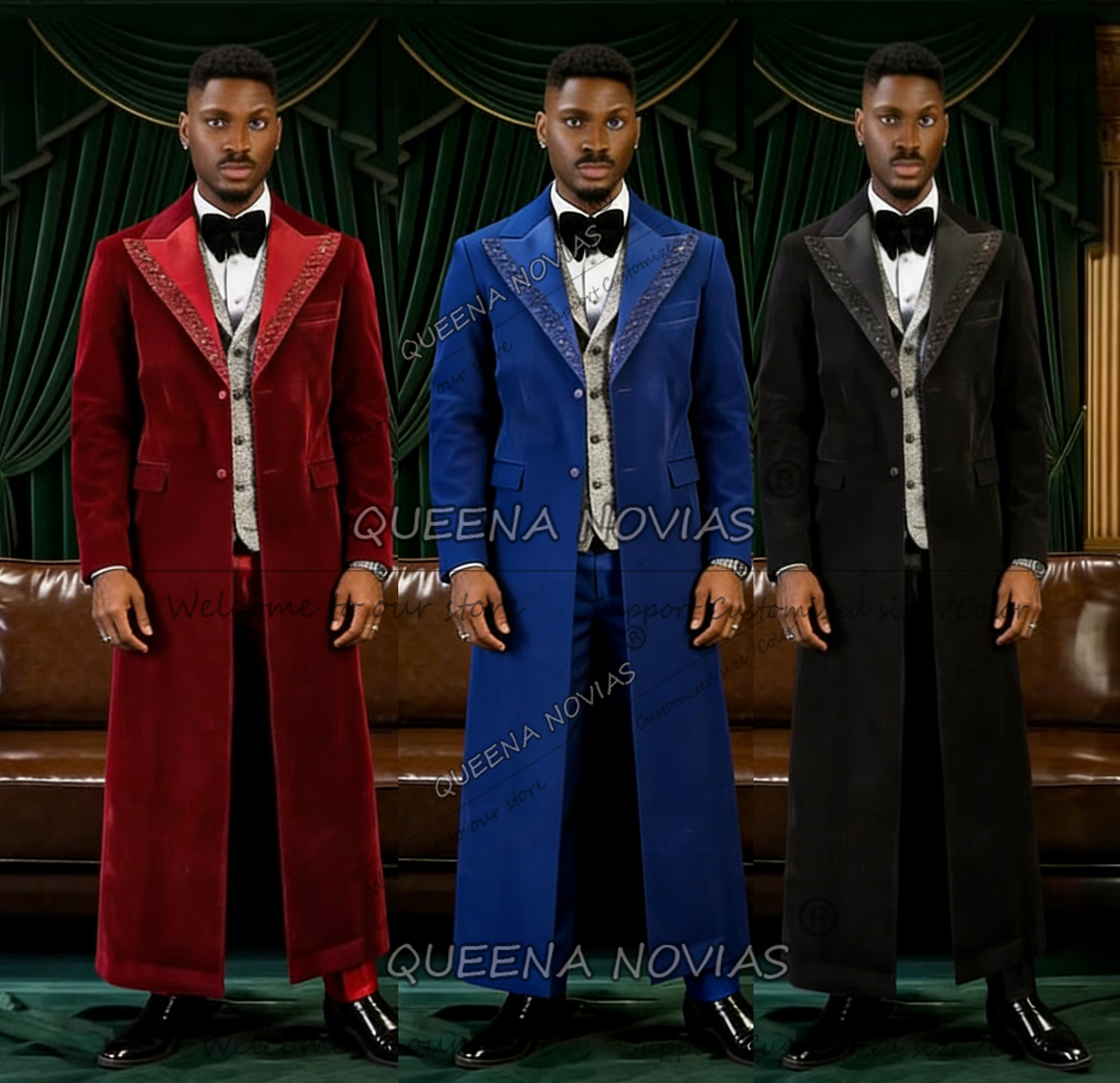 Unique Men'S Formal Wear - Unique Design Men Suit Long Customized