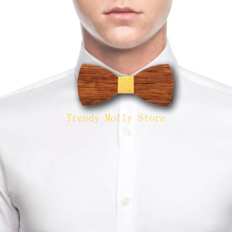 N5KB Simple Men's Suit Wooden  - Men'S Formal Wear Bow Ties recension och pris