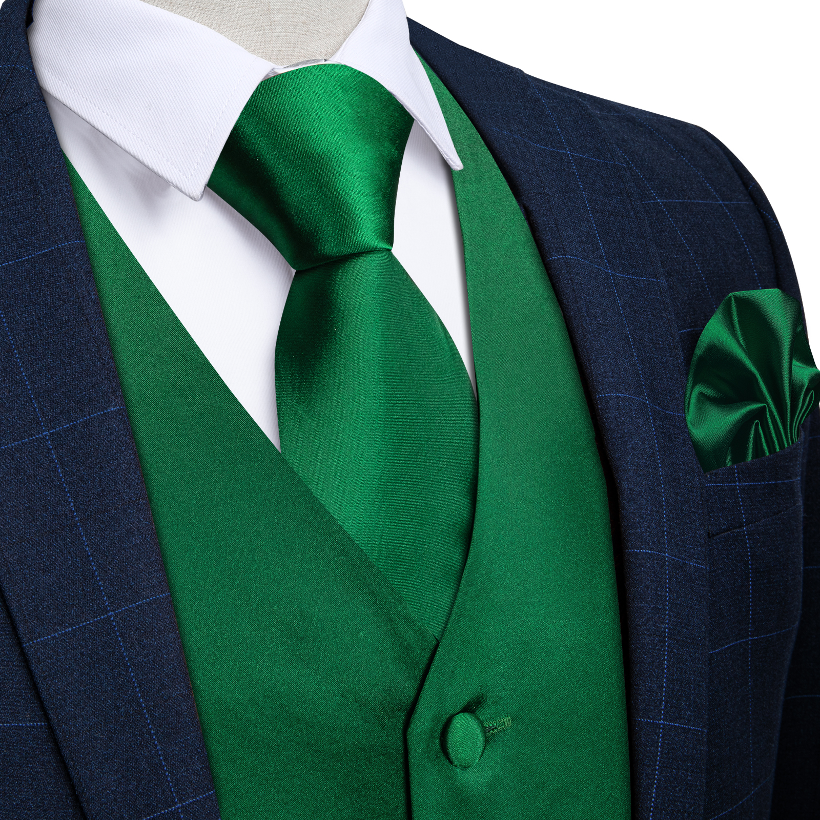 Wedding Party Green Men's Vest - Men Formal Party Wear Shirt recension och pris