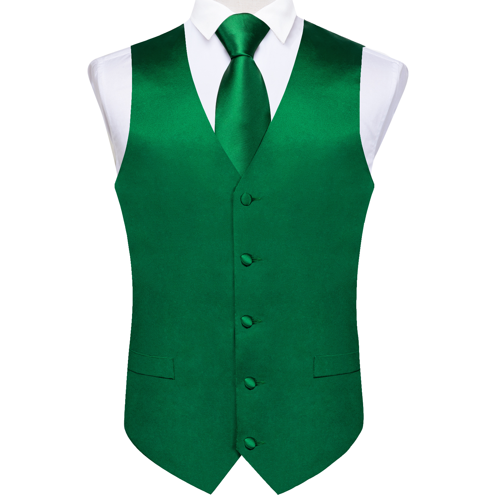 Wedding Party Green Men's Vest - Men Formal Party Wear Shirt recension och pris