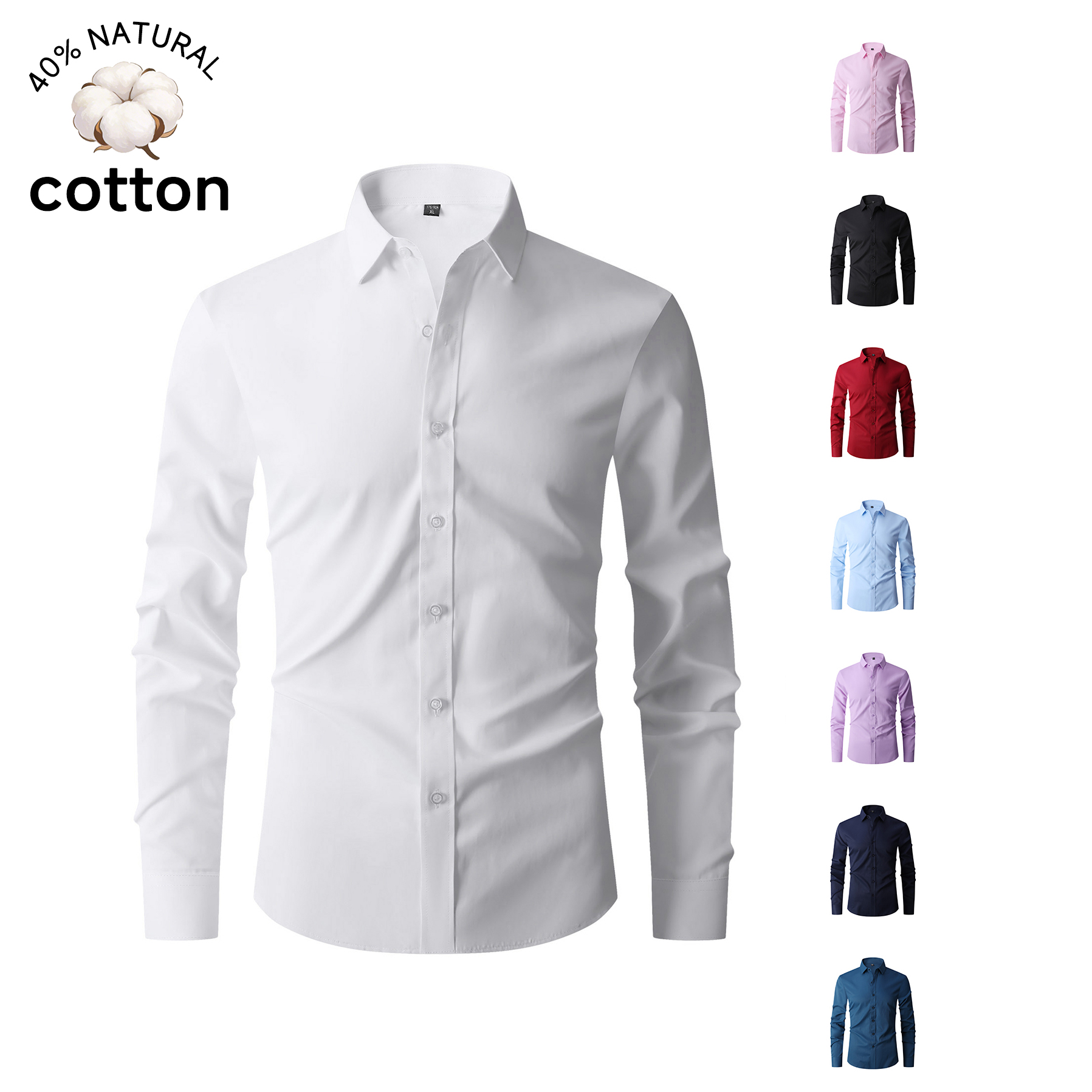 Good Quality Summer Cotton Men - Men Formal Party Wear Shirt recension och pris