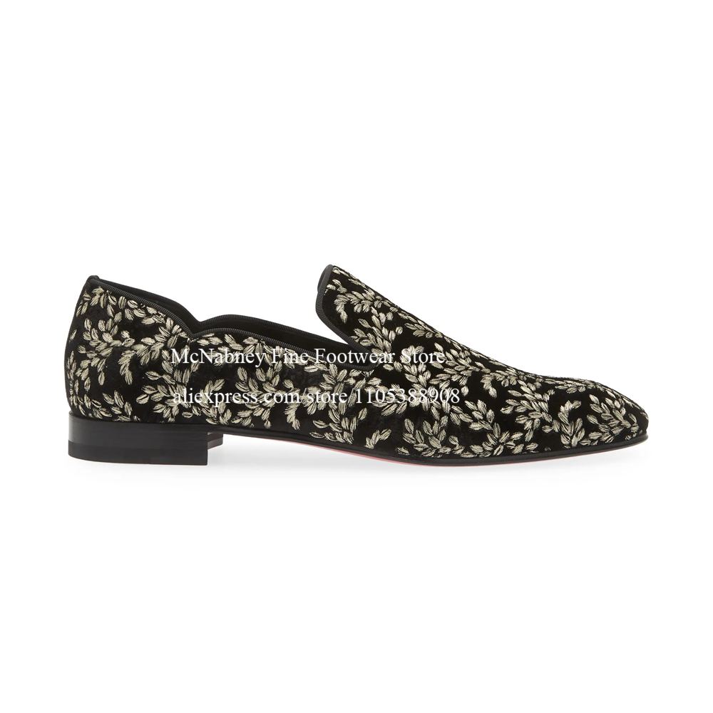 Black Silk Velvet Slip On Loaf - Men'S Formal Party Wear Shoes recension och pris
