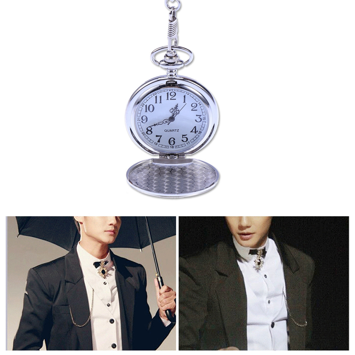 Silver Vintage Style Men Pocke - Men'S Formal Wear Watches recension och pris