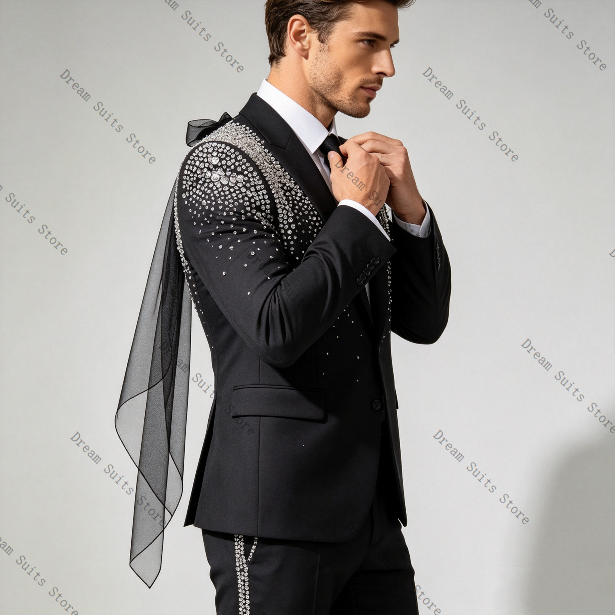 Tie Bow Black Men Suit Set 2 P - Men'S Formal Wear Bow Ties recension och pris