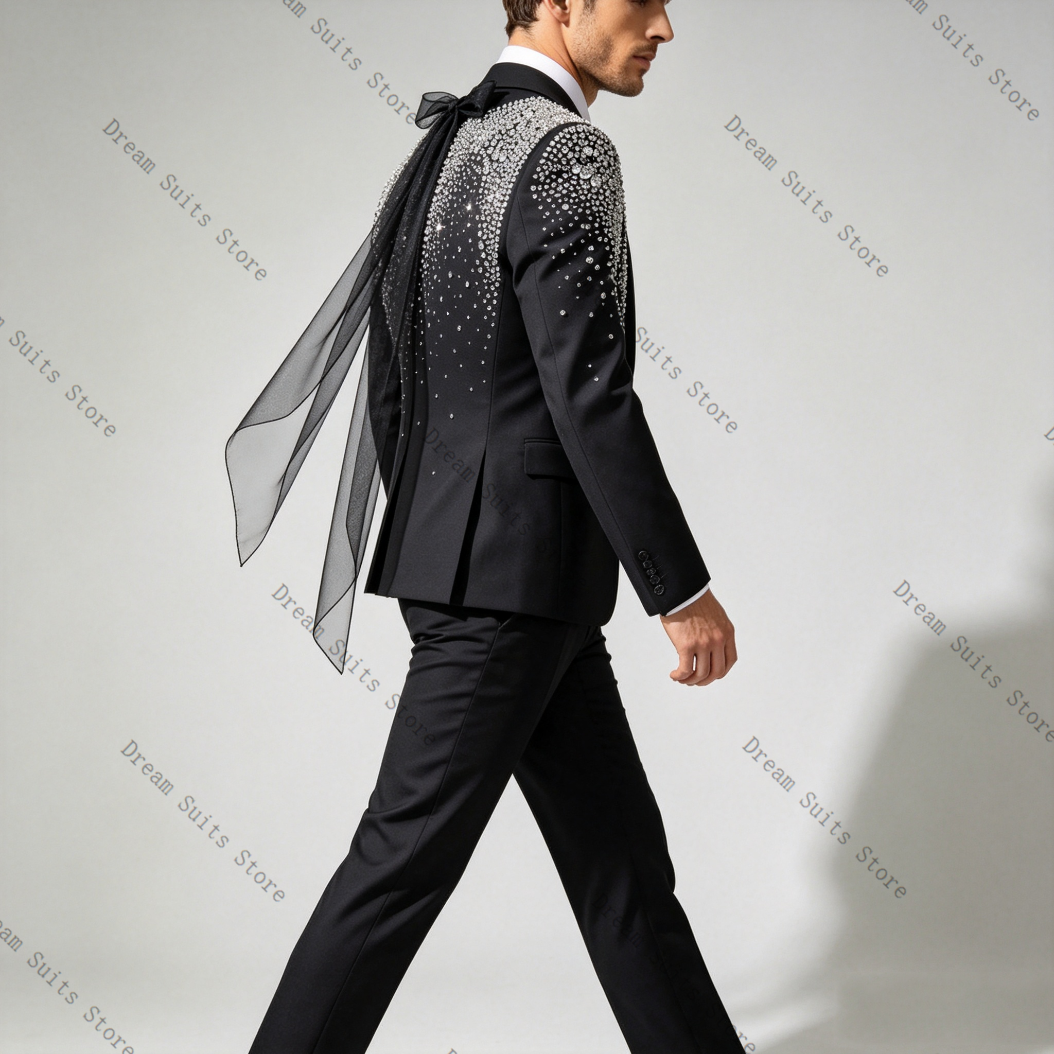 Tie Bow Black Men Suit Set 2 P - Men'S Formal Wear Bow Ties recension och pris