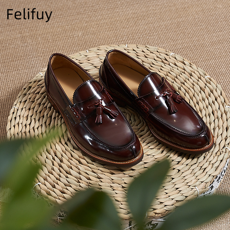New Brown Men Flat Loafers Cow - Men'S Formal Party Wear Shoes recension och pris