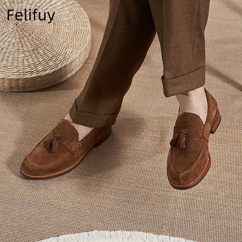 New Brown Men Flat Loafers Cow - Men'S Formal Party Wear Shoes recension och pris