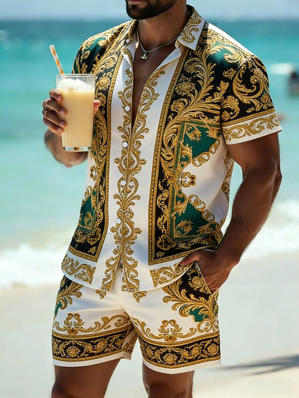 new's Men's Summer Cool Short  - Men Formal Party Wear Shirt recension och pris