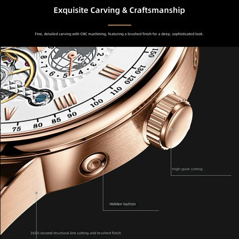 Luxury automatic mechanical wa - Men'S Formal Wear Watches recension och pris