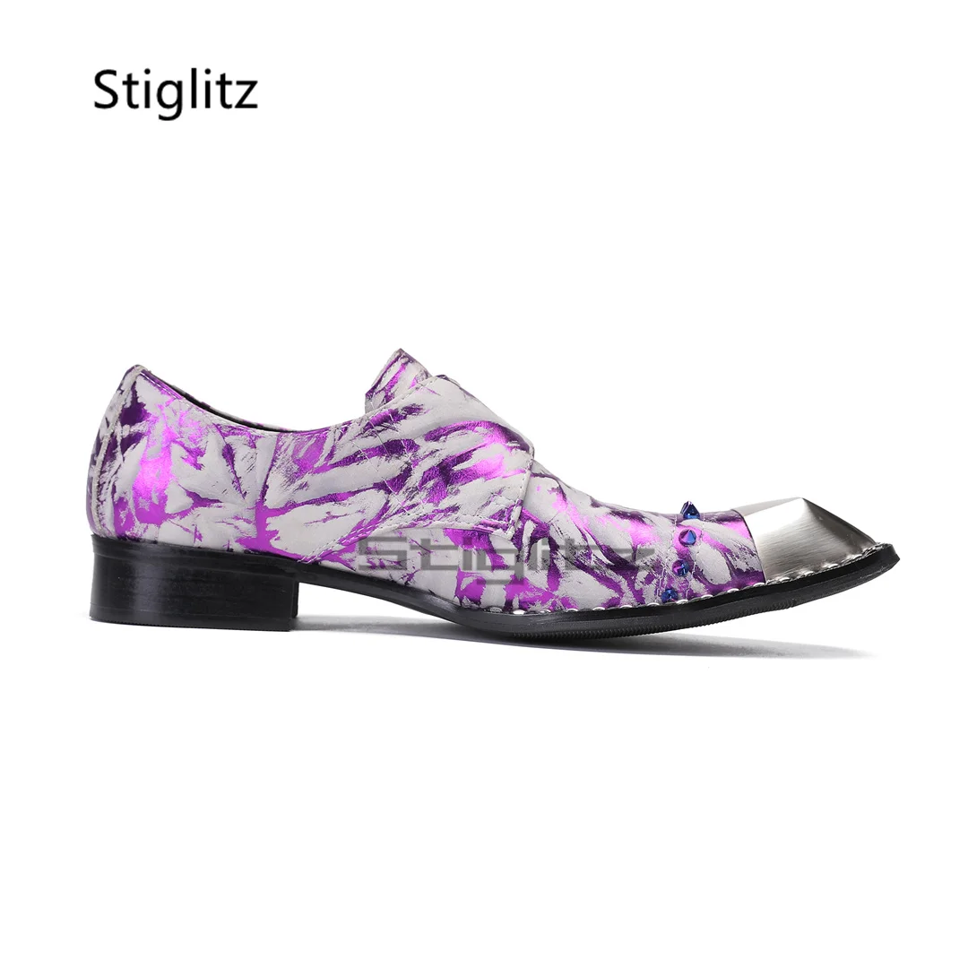 Purple Prints Genuine Leather  - Men'S Formal Party Wear Shoes recension och pris
