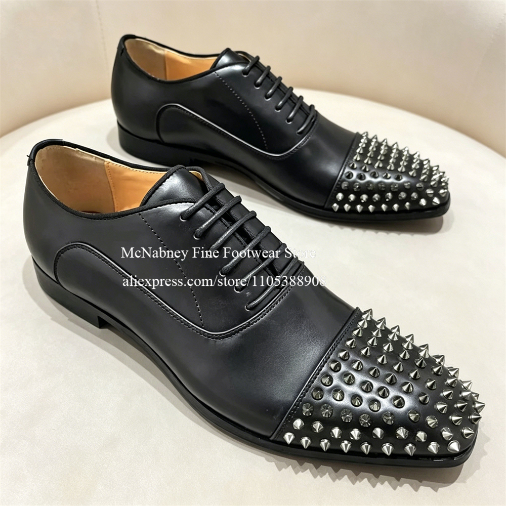 Spike Studs Leather Dress Shoe - Men'S Formal Party Wear Shoes recension och pris