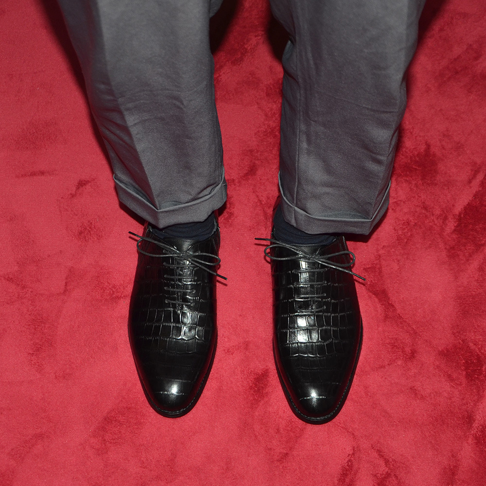 Men's Black Crocodile Pattern  - Men'S Formal Party Wear Shoes recension och pris