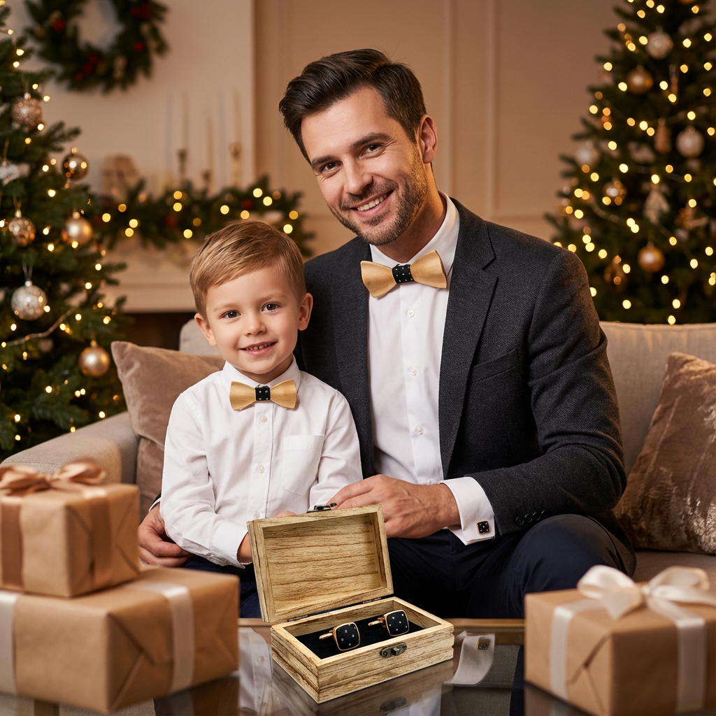 Wooden Bowtie Kit Father and k - Formal Wear For Men Kids recension och pris