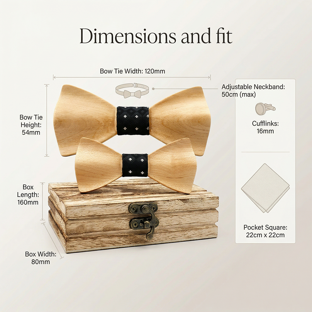 Wooden Bowtie Kit Father and k - Formal Wear For Men Kids recension och pris