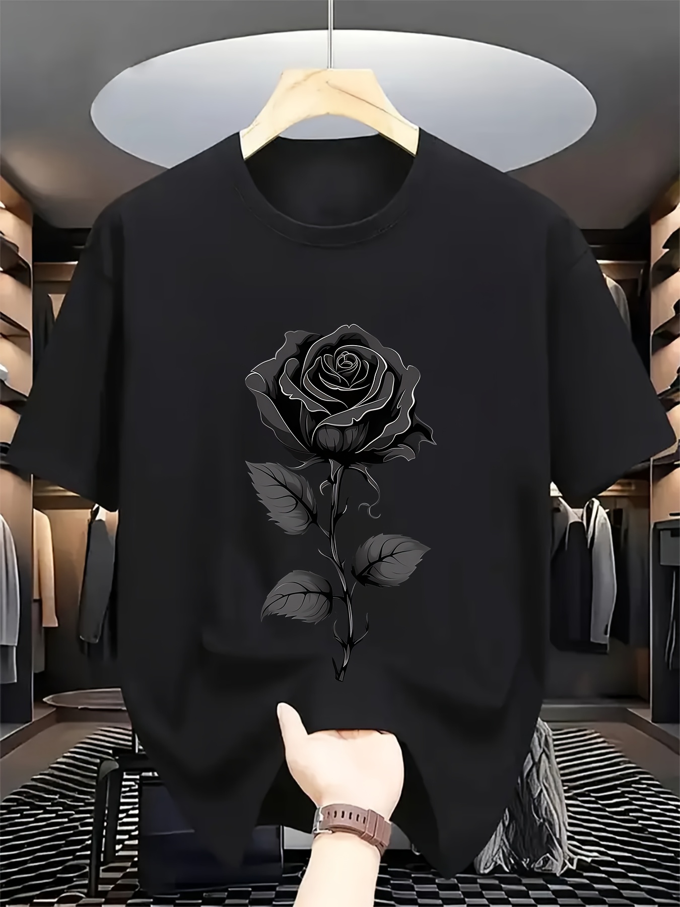 Men's Classic Retro Black Rose - Men Formal Wear All Black recension och pris