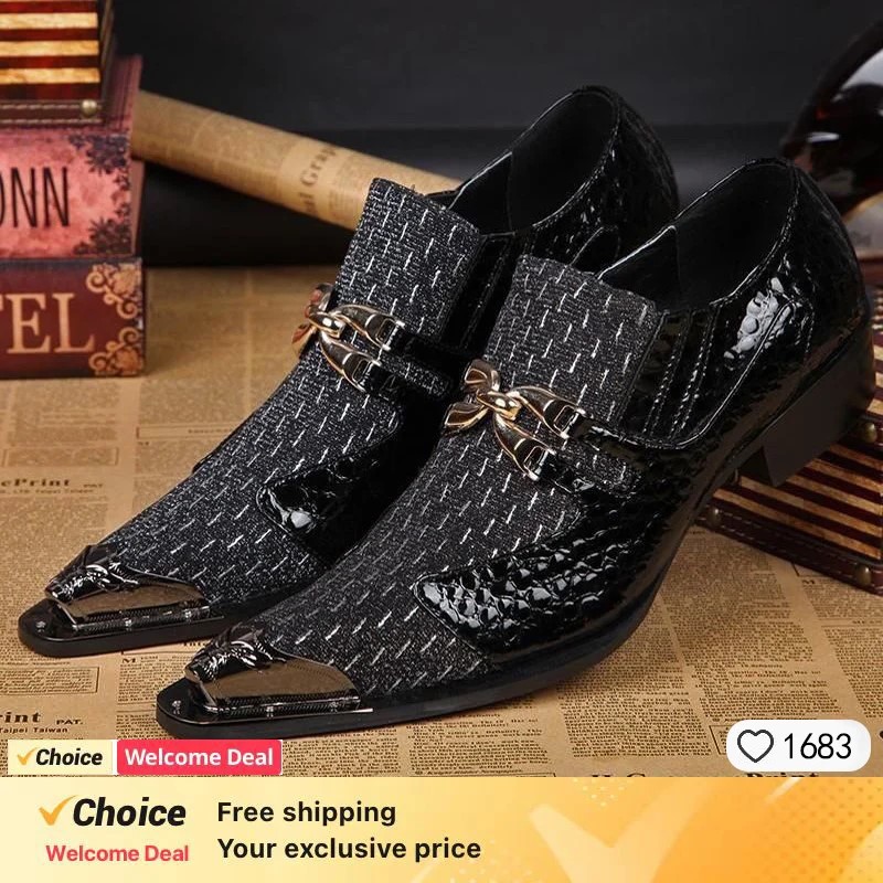 Spring and Autumn Crocodile Li - Men'S Formal Party Wear Shoes recension och pris