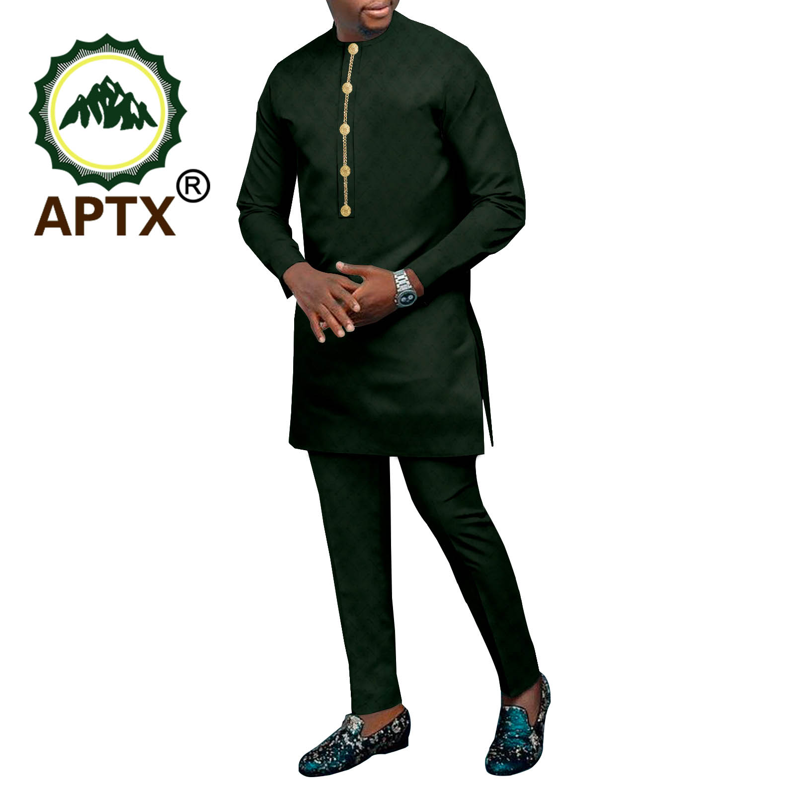 Dashiki Printed Men's Long Shi - Men Formal Party Wear Shirt recension och pris